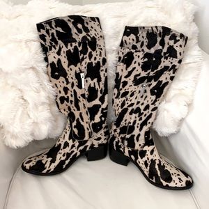 Cow hair boots